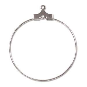 Beading Hoop 30mm Silver Plate