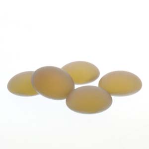 18MM Matte Backlit Pink/Citrine Czech Round Cabochon