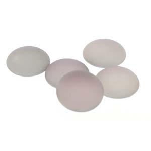 18MM Matte Backlit Pink Mist Czech Round Cabochon