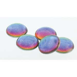18MM Backlit Petroleum Czech Round Cabochon