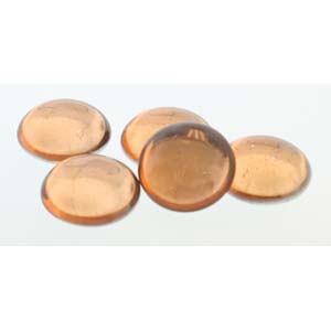 25MM Backlit Peach Czech Round Cabochon