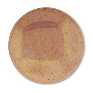 24MM Pink Coral Lumi Czech Round Cabochon