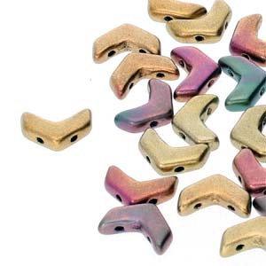 CHEVRON DUO 10X4MM CRYSTAL VIOLET RAINBOW