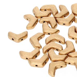 CHEVRON DUO 10X4MM BRONZE PALE GOLD