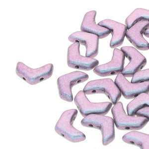 CHEVRON DUO 10X4MM POLYCHROME MIX BERRY