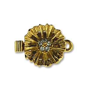 CLSP167GP Elegant Elements 14mm Round Gold Plated