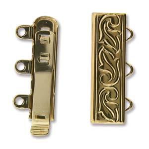 CLSP168GP-3 Elegant Elements 12.7mm 3 Strand Gold Plated Swirl