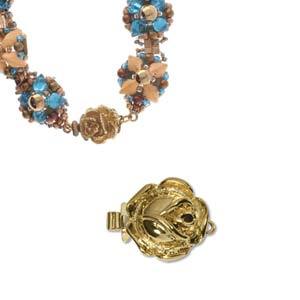 CLSP36 Elegant Elements Single Strand Clasp - Rose Design