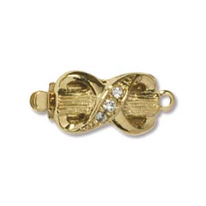 CLSP44 Elegant Elements Single Strand Clasp with Crystal