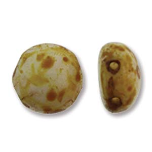 8mm White Travertine Candy Beads