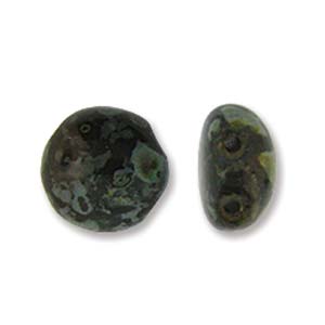 8mm Jet Travertine Candy Beads