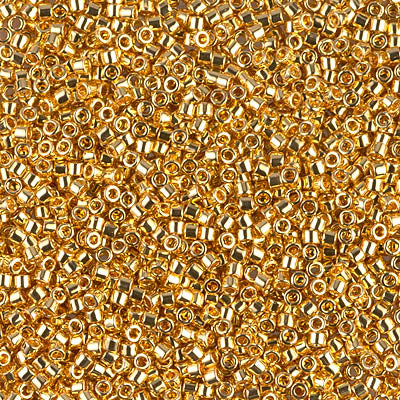 24Kt Gold Plated Miyuki Delica Beads 11/0