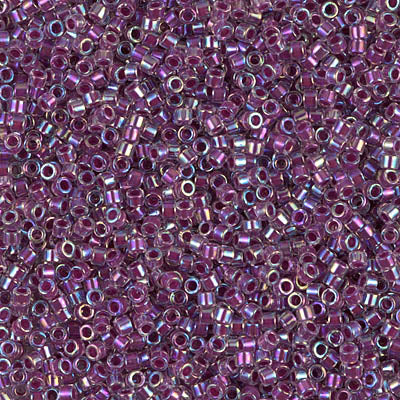 Lined Magenta AB Miyuki Delica Beads 11/0
