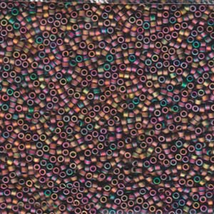 Matte Metallic Red Green/Gold Iris Miyuki Delica Beads 11/0