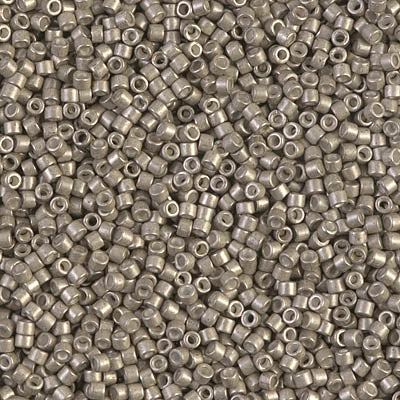 Galvanized Semi-Frosted Pewter Miyuki Delica Beads 11/0