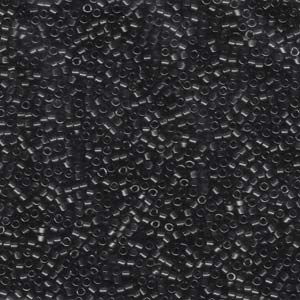 Dyed Transparent Dark Gray Miyuki Delica Beads 11/0