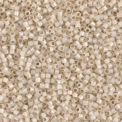 Silver Lined Pale Cream Opal Miyuki Delica Beads 11/0
