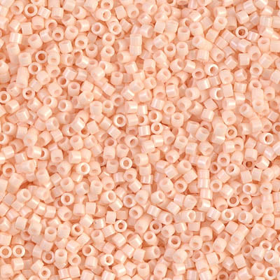 Opaque Light Peach Miyuki Delica Beads 11/0