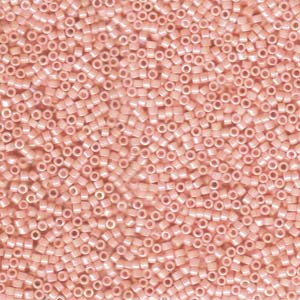 Opaque Light Salmon AB Miyuki Delica Beads 11/0
