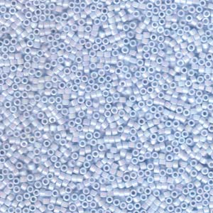Opaque Light Sky Blue AB Miyuki Delica Beads 11/0