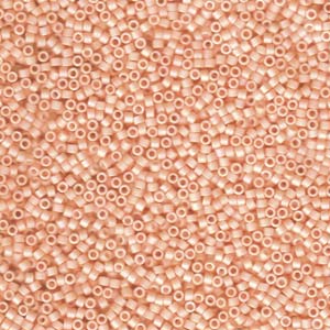 Matte Opaque Light Peach AB Miyuki Delica Beads 11/0