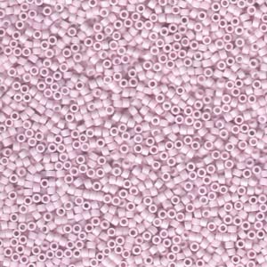 Matte Opaque Pale Rose AB Miyuki Delica Beads 11/0