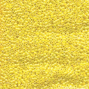 Opaque Canary AB Miyuki Delica Beads 11/0