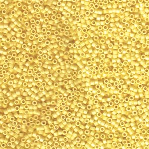 Matte Opaque Canary AB Miyuki Delica Beads 11/0