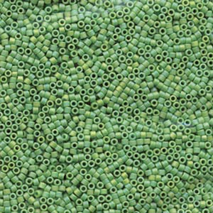 Matte Opaque Avocado AB Miyuki Delica Beads 11/0