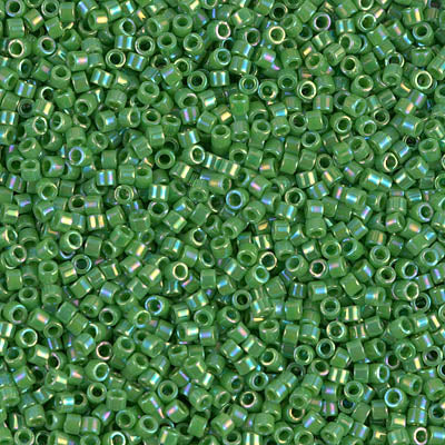 Opaque Green AB Miyuki Delica Beads 11/0
