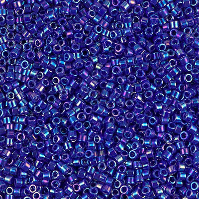 Opaque Cobalt Blue AB Miyuki Delica Beads 11/0
