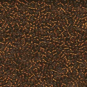 Silver-Lined Glazed Dark Honey Miyuki Delica Beads 11/0