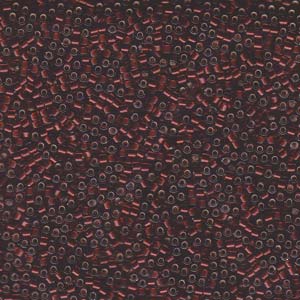 Silver-Lined Glazed Dark Cranberry Miyuki Delica Beads 11/0