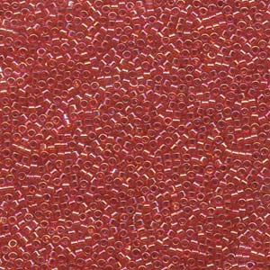 Transparent Light Siam AB Miyuki Delica Beads 11/0