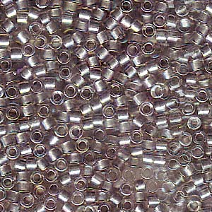 Sparkling Pewter Lined Crystal AB Miyuki Delica Beads 11/0