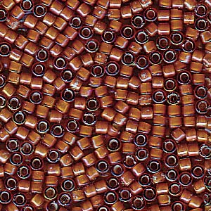 White Lined Dark Topaz AB Miyuki Delica Beads 11/0