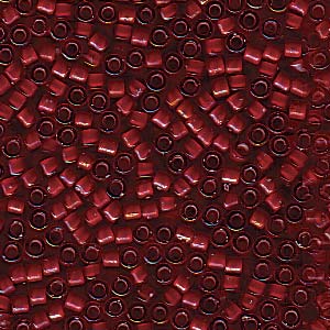 White Lined Root Beer AB Miyuki Delica Beads 11/0