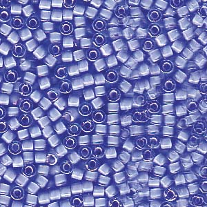 White Lined Sapphire AB Miyuki Delica Beads 11/0