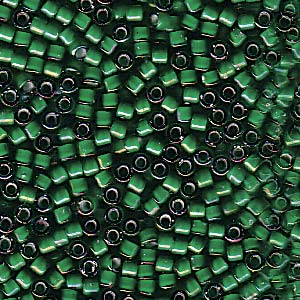White Lined Emerald AB Miyuki Delica Beads 11/0