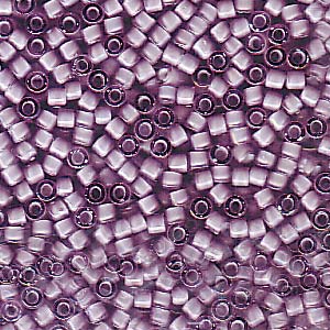 White Lined Amethyst AB Miyuki Delica Beads 11/0
