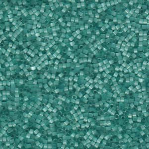 Dyed Light Aqua Green Silk Satin Miyuki Delica Beads 11/0