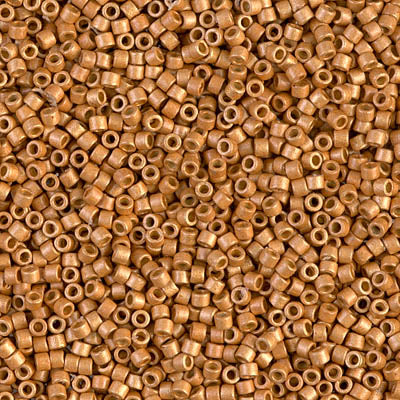 Duracoat Galvanized Matte Yellow Gold Miyuki Delica Beads 11/0