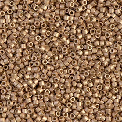 Duracoat Galvanized Matte Champagne Miyuki Delica Beads 11/0
