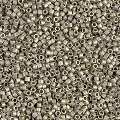 Duracoat Galvanized Matte Light Pewter Miyuki Delica Beads 11/0