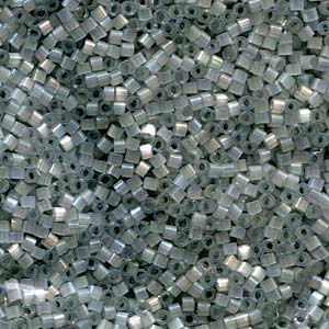 Silk Inside Dyed Smoke Gray AB Miyuki Delica Beads 11/0