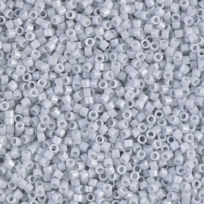 Opaque Light Grey Luster Miyuki Delica Beads 11/0