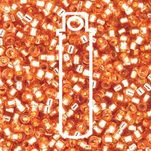 Silver-Lined Duracoat Rose Copper Miyuki Delica Beads 11/0