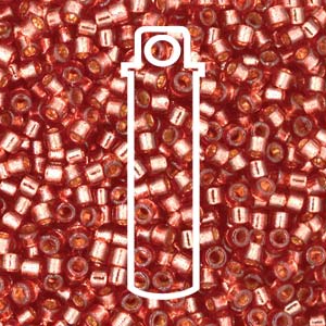 Silver-Lined Duracoat Magenta Miyuki Delica Beads 11/0