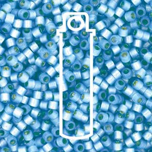 Silver-Lined Duracoat Semi Frosted Light Bayberry Miyuki Delica Beads 11/0