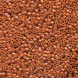Glazed Opaque Burnt Orange Miyuki Delica Beads 11/0